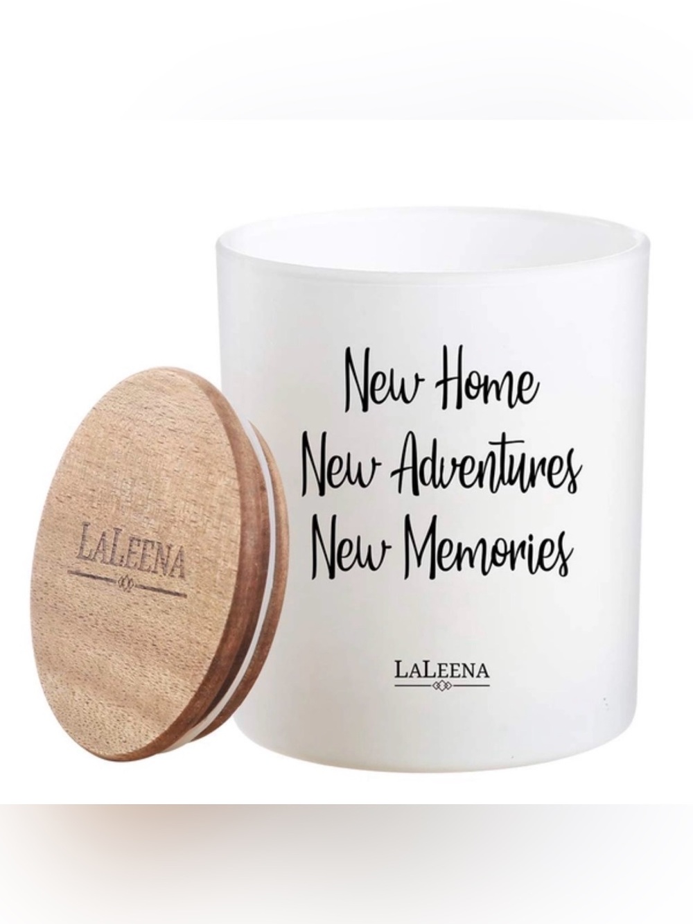 New Home New Adventures New Memories Candle with Wooden Lid New in Box